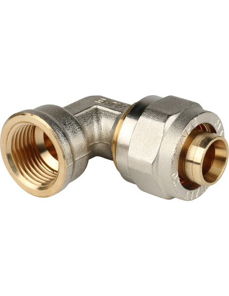 Угольник STOUT 20x1/2" ВР для металлопластиковых труб обжим