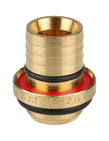 Угольник STOUT 20x1/2" ВР для металлопластиковых труб обжим