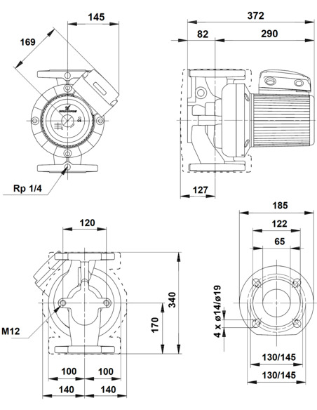 Насос циркуляционный Grundfos UPS 65-120 F 3х400V