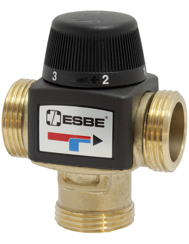 Термостатический смесительный клапан ESBE VTA372 20-55°С, 1" НР, Kvs 3,4