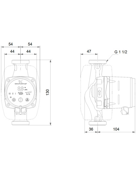 Насос циркуляционный Grundfos ALPHA2 25-80 130