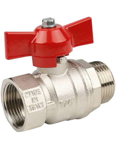 Кран шаровой STOUT стандартнопроходной 3/4" ВР-НР (бабочка)