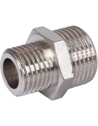 Ниппель переходной никелированный STOUT 1/4"х1/8" НР