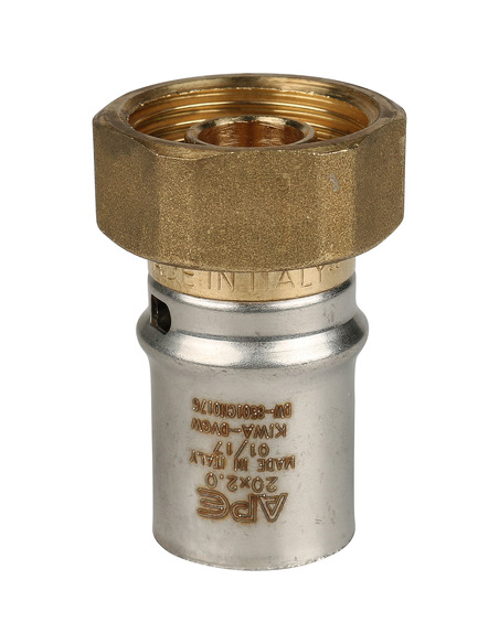 Переходник STOUT 20x3/4" ВР с накидной гайкой для металлопластиковых труб пресс