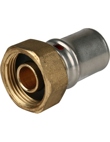 Переходник STOUT 20x3/4" ВР с накидной гайкой для металлопластиковых труб пресс