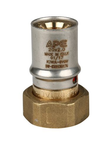 Переходник STOUT 20x3/4" ВР с накидной гайкой для металлопластиковых труб пресс