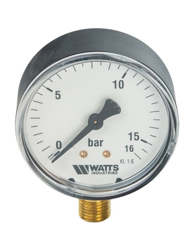 Манометр Watts F+R200 MRP 63 мм, 1/4", 0-16 бар, радиальный