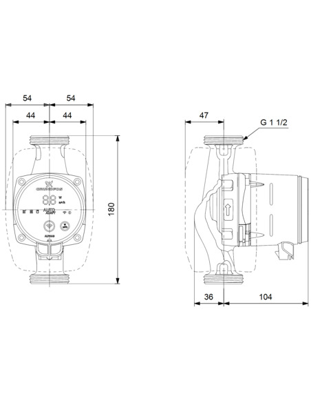 Насос циркуляционный Grundfos ALPHA3 25-80 180