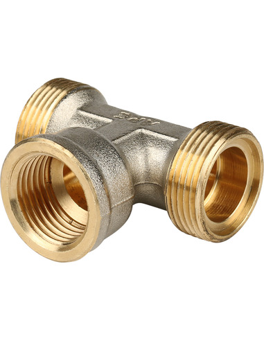 Тройник переходной STOUT 20x1/2"х20 ВР для металлопластиковых труб обжим