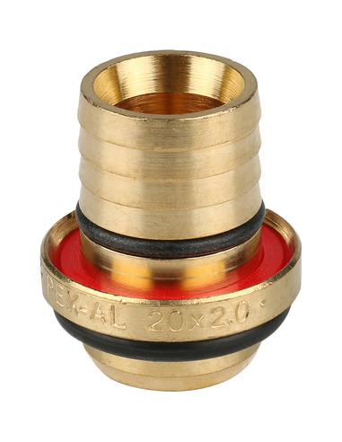 Тройник переходной STOUT 20x1/2"х20 ВР для металлопластиковых труб обжим