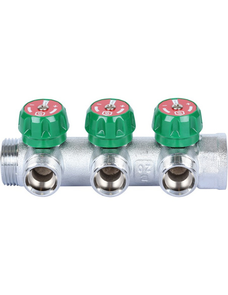 Коллектор регулирующий STOUT 1", 3 вых. 3/4" ЕК