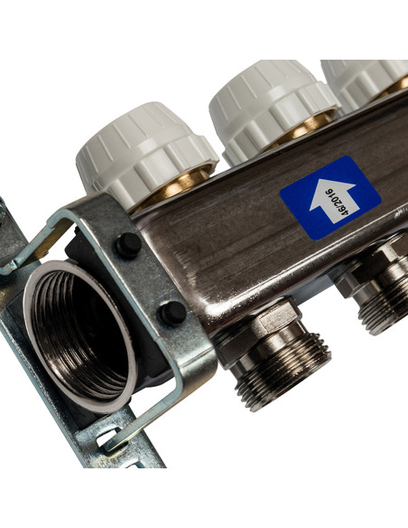 Коллектор STOUT из нержавеющей стали с расходомерами 6 вых.