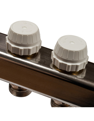 Коллектор STOUT из нержавеющей стали с расходомерами 6 вых.