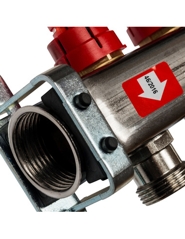 Коллектор STOUT из нержавеющей стали с расходомерами 5 вых.