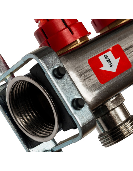 Коллектор STOUT из нержавеющей стали с расходомерами 5 вых.