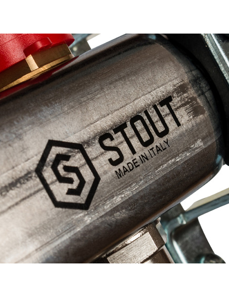 Коллектор STOUT из нержавеющей стали с расходомерами 5 вых.