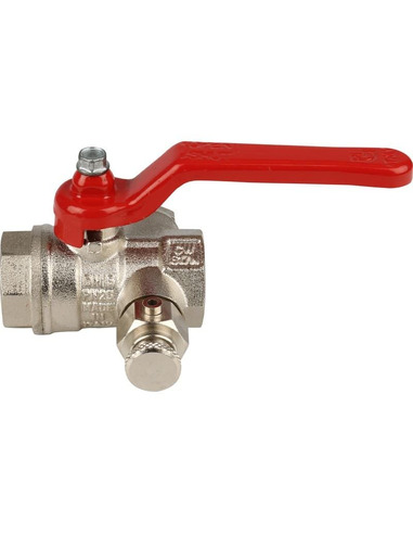 Кран шаровой ITAP 115 1/2" ВР-ВР со спускным клапаном (рычаг)