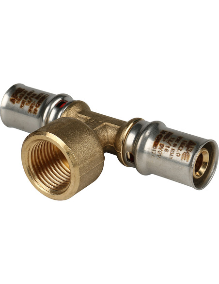 Тройник переходной STOUT 16x1/2"х16 ВР для металлопластиковых труб пресс