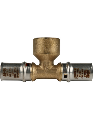 Тройник переходной STOUT 16x1/2"х16 ВР для металлопластиковых труб пресс