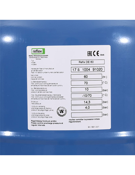 Расширительный бак Reflex Refix DE 60, 10 бар