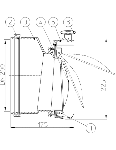 Затвор канализационный HL720.0 Ø200