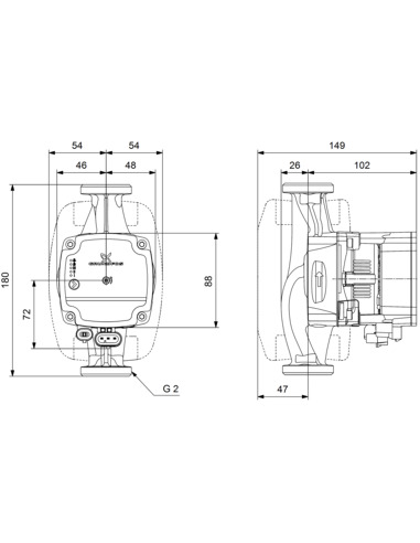 Насос циркуляционный Grundfos ALPHA1 L 32-60 180