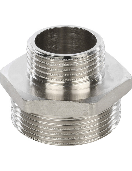 Ниппель переходной никелированный STOUT 1 1/2"х1" НР
