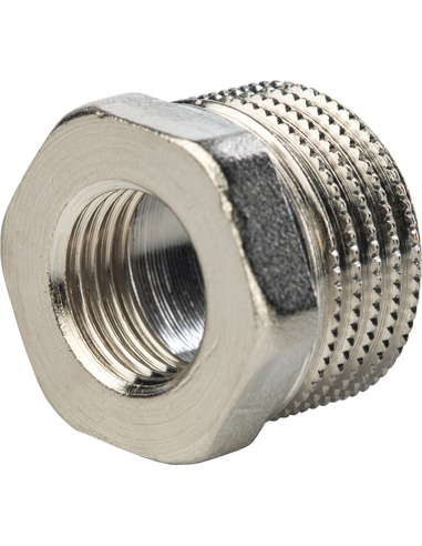 Футорка никелированная STOUT 1/2"х1/4" НР-ВР