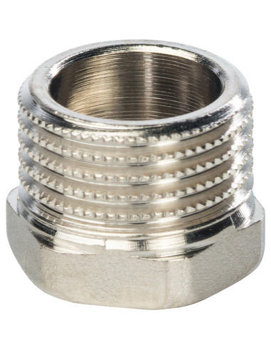 Футорка никелированная STOUT 1/2"х1/4" НР-ВР