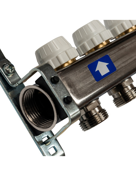 Коллектор STOUT из нержавеющей стали без расходомеров 9 вых.