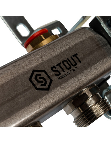 Коллектор STOUT из нержавеющей стали без расходомеров 9 вых.