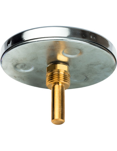 Термометр биметаллический STOUT 100 мм, 0-120ºС погружной, гильза 50 мм