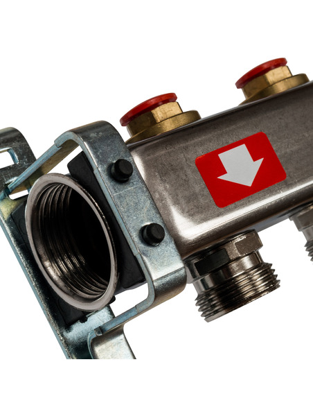 Коллектор STOUT из нержавеющей стали без расходомеров 10 вых.