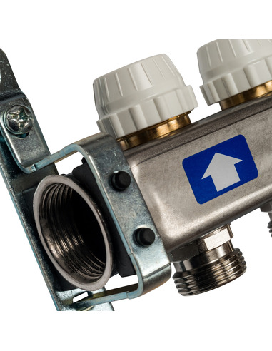 Коллектор STOUT из нержавеющей стали без расходомеров 10 вых.