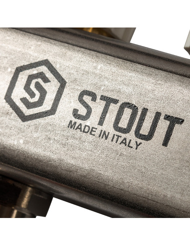 Коллектор STOUT из нержавеющей стали без расходомеров 10 вых.