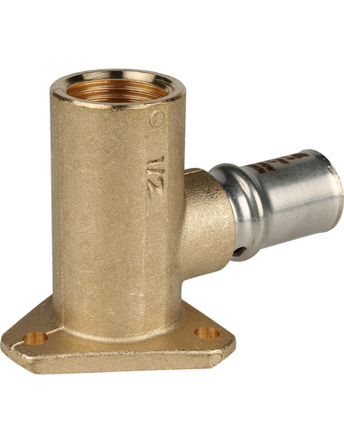 Угольник с креплением STOUT 16x1/2" ВР удлинённый для металлопластиковых труб пресс