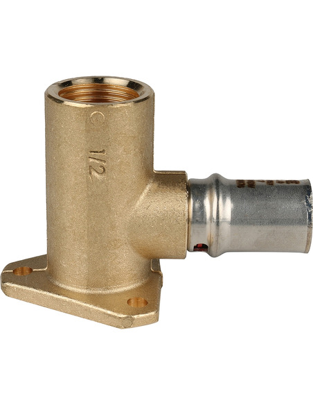 Угольник с креплением STOUT 16x1/2" ВР удлинённый для металлопластиковых труб пресс