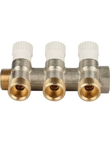 Коллектор распределительный STOUT 3/4", 3 вых. 3/4" ЕК