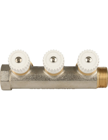 Коллектор распределительный STOUT 3/4", 3 вых. 3/4" ЕК