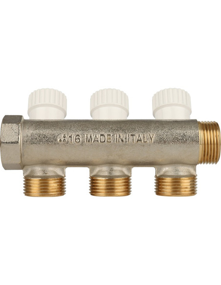 Коллектор распределительный STOUT 3/4", 3 вых. 3/4" ЕК