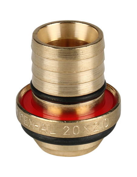 Угольник STOUT 20x3/4" НР для металлопластиковых труб обжим