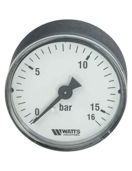 Манометр Watts F+R100 MAL 50 мм, 1/4", 0-16 бар, аксиальный