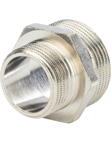 Ниппель переходной никелированный STOUT 1 1/4"х1" НР