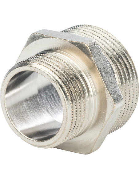Ниппель переходной никелированный STOUT 1 1/4"х1" НР