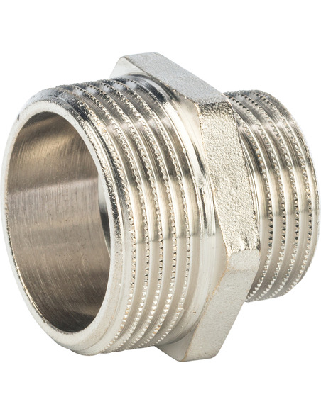 Ниппель переходной никелированный STOUT 1 1/4"х1" НР