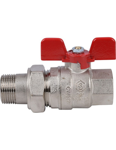 Кран шаровой STOUT полнопроходной 3/4" со сгоном (EPDM) (бабочка)