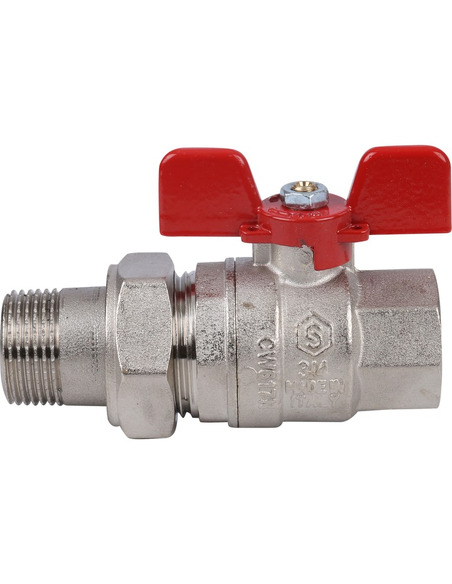 Кран шаровой STOUT полнопроходной 3/4" со сгоном (EPDM) (бабочка)