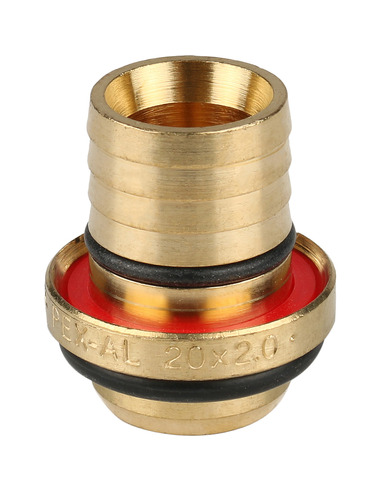 Тройник переходной STOUT 20x16x20 для металлопластиковых труб обжим