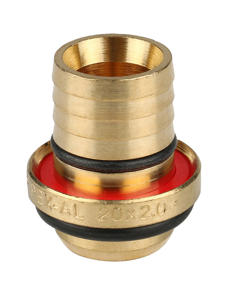 Тройник переходной STOUT 20x16x20 для металлопластиковых труб обжим