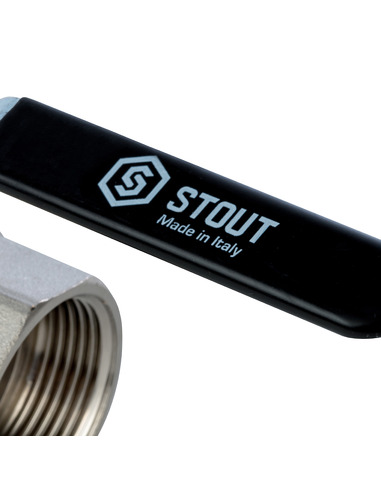 Кран шаровой STOUT полнопроходной 1 1/4" ВР-НР (рычаг)